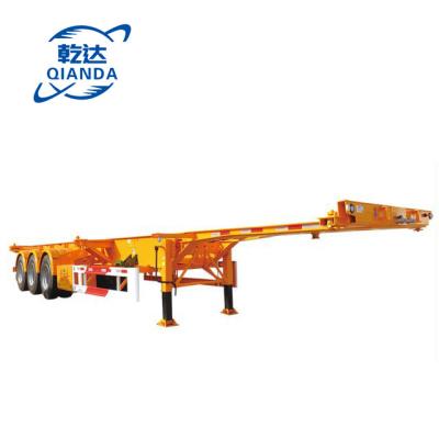 China Brand New 3 Axles Skeleton Truck Trailer 60-80 Tons Skeleton Semi Trailer For Sale for sale