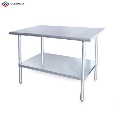 China Commercial Furniture Easily Assemble Kitchen Stainless Steel Work Table With Under Shelf for sale