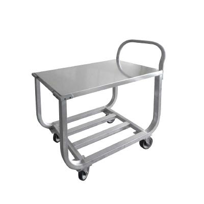 China Rustproof Four Wheel All Aluminum All Welded Design Hand Pull Trolley Furniture Cart Utilities Action Truck for sale