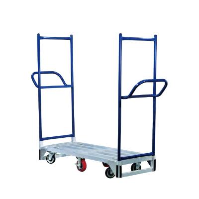 China Aisle Strong High End Narrow Platform U Aisle Aluminum Trolley Service Truck Hand Boat Tool Hotel Luggage Trolley Trolley With Removable Handles for sale