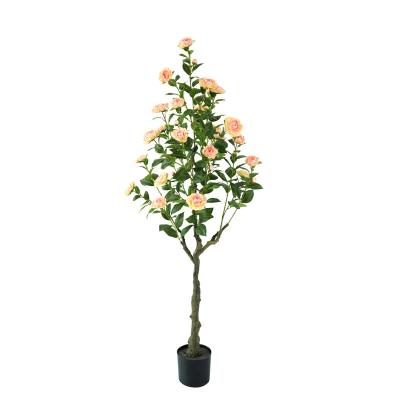 China Minimalist China Plants Camellia Tree Flowers Artificial Magnolia Rose Tree Indoor Decorative For Wedding for sale