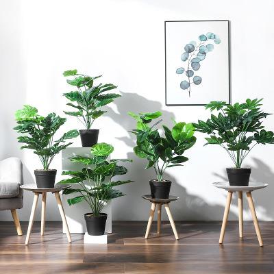 China Eco-Friendly Cara Small Plantain Tree With 9 Leaves Artificial Plants for sale