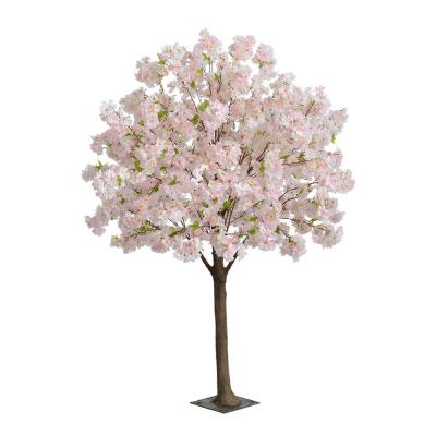 China Indoor White Red Pink Artificial Cherry Blossom Sakura Tree Luxury Faux Full Branches For Wedding Decoration for sale