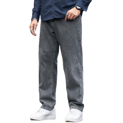 China Plus Size Casual Big Leg Men's Wide Leg Straight Jeans for sale