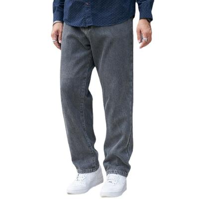 China Plus Size Mens Plus Size Fleece And Thick Straight Leg Jeans for sale