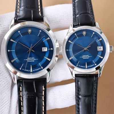 China Automatic date marked leather his and hers 8215 couple automatic movement mechanical self-winding watch for sale for sale