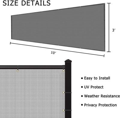 China 0.75*3M Outdoor Charcoal Patio Balcony Privacy Fence Screen for sale