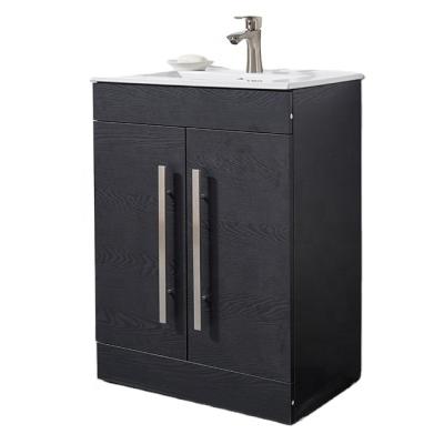 China High quality and good price knock down modern style doule doors black used bathroom vanity cabinets for sale