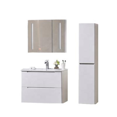 China Foshan environment friendly factory designs modern wall hanging bathroom cabinets vanity for sale