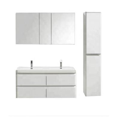 China High Quality And Good Price Design LED Bathroom Mirror Cabinet Modern Bathroom Double Vanity With Sink for sale