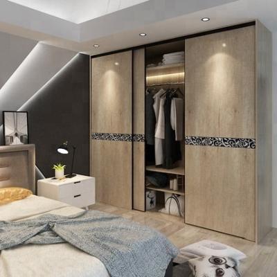 China Easy Fitted Fancy Modular Wooden Bedroom Wardrobe (Height) New Design Adjustable for sale