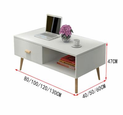 China Customizable Factory Low Price Durable Simple Pragmatic Coffee Table Set With Drawer for sale