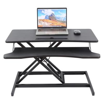 China (Height) Pneumatic Height Adjustable Lifting Sit To Stand Table With Adjustable Wheels for sale