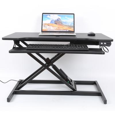 China Height Adjustable Sit Stand Stand Up Computer Electric Scissor Lift Table for Home Office for sale