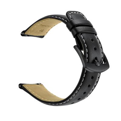 China Fashion Men Women Leather Band 22mm Bands Quick Release Watch Strap Compatible For Samsung Galaxy Watch for sale