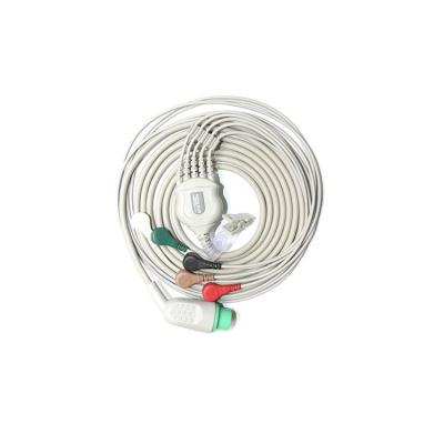 China Hot New Physical Products One Piece 5 Leads Pinch Ecg Lead Wire 5 Lead Ecg Cables for sale