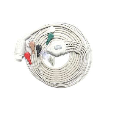 China Medical exam lead wire ecg medical electrode snap button 3.5mm ECG cable for sale