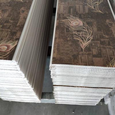 China 300mm Laminated Plastic Ceiling Strips PVC Artistic Plastic Wall Paneling For Home Deco From Kazakhstan for sale