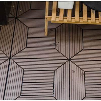 China Easy Maintenance Indoor Waterproof Design Anti Slip Environmental House Decking Tile 300*300mm WPC Decking Flooring for sale