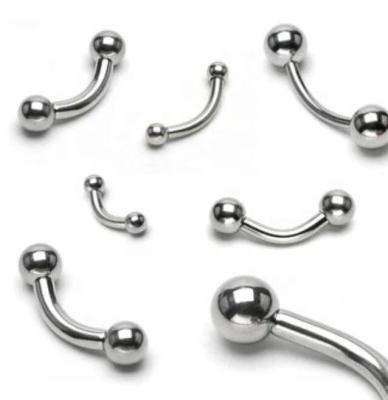 China Fashion High Polished 16G Surgical Steel Curved Barbell Ring Eyebrow Ring Helix Perforation Multi Use for sale