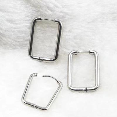 China 2021 New Style Simple Surgical Steel Simple Geometric Triangle Tectangle Earrings Unique Jewelry for sale