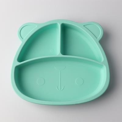 China Minimalist Feeding Set Child Tray Food Bowl Silicon Placemat Portable Baby Suction Silicone Baby Dish for sale