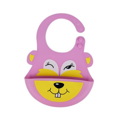 China INS Antibacterial Soft Baby Drool Bib Easily Wipe Clean Non-Toxic Baby Food Grade Silicone Bibs For Babies for sale