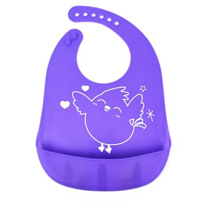 China Large Long Sleeve Customized Adult Waterproof Silicone Baby Bibs Antibacterial Apron With Silicon Food Catcher for sale