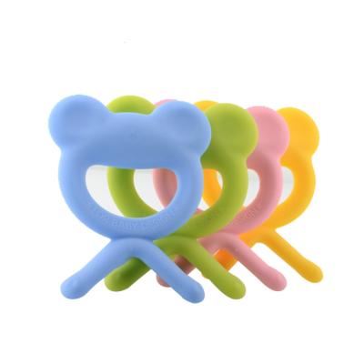 China Toy Wholesale High Quality Food Grade Silicone Baby Soft Chew Toy Ring Baby Teether for sale