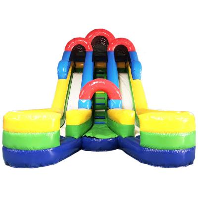 China Commercial Double Lane Inflatable Water Slide for sale