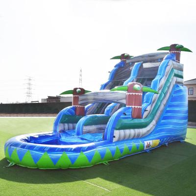 China Cheap wholesale price commercial tropical inflatable kids inflatable water slide for summer for sale