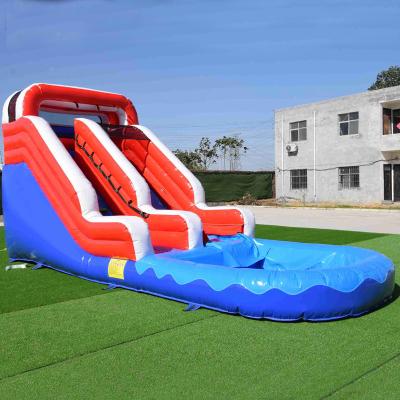 China Kid Commercial Mini Waterslide Inflatable Water Slide With Pool for sale