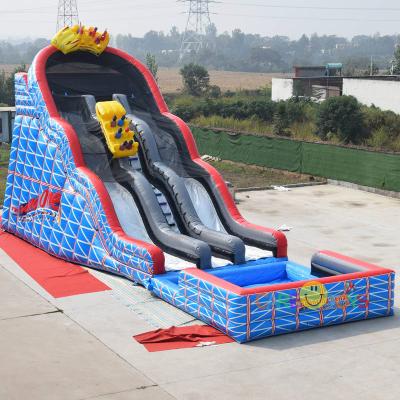 China Double Lane Commercial Giant Roller Coaster Kids Small Inflatable Pool Water Slide Cheap Inflatable Water Slide for sale