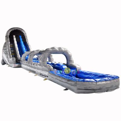 China Kids Commercial Gray Marble Large Inflatable Waterslide Outdoor Cheap Inflatable Water Slide for sale