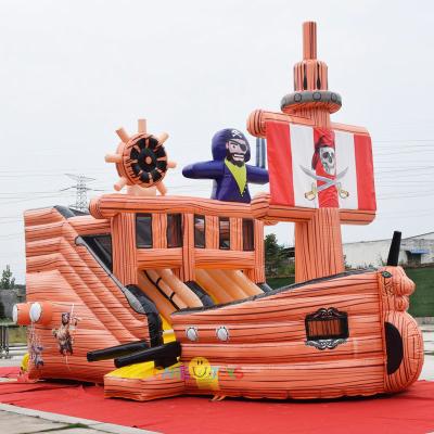 China Commercial Inflatable Boat Slide Boat Pirate Pirateship Inflatable Slide For Sale for sale