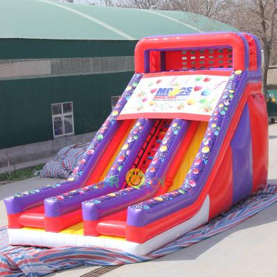 China Small Commercial Cheap Lane Double Balloon Inflatable Slide For Kids for sale