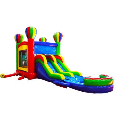 China Commercial Moonwalk Air Balloon Bouncer Oriented Combo Jump Castle Inflatable Home Hot Bouncy House With Slide for sale