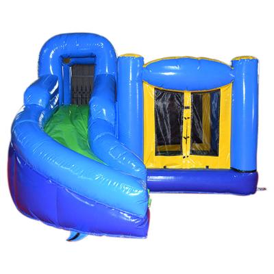 China Wholesale Commercial Blue Combo Jump Castle House Bounce Slide Inflatable Bouncer For Kids For Party For Sale for sale