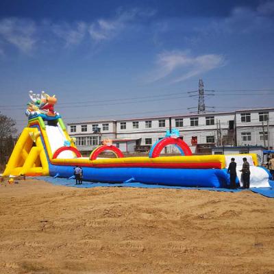 China 54m long commercial dragon inflatable water slide for water park for sale