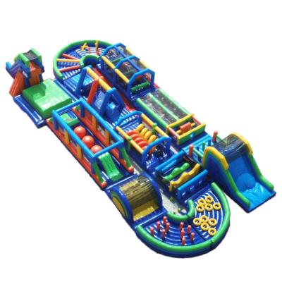 China 360ft Long Custom Mega Commercial Beast Inflatable Obstacle Course Big Adult Obstacle Course For Sale for sale