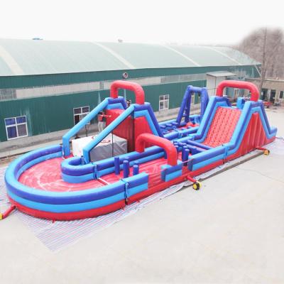 China Commercial Rocky Inflatable Course Kids Warrior Warrior Outdoor Amusement Park Rides Inflatable Fun Racing Assault Course Game For Sale for sale