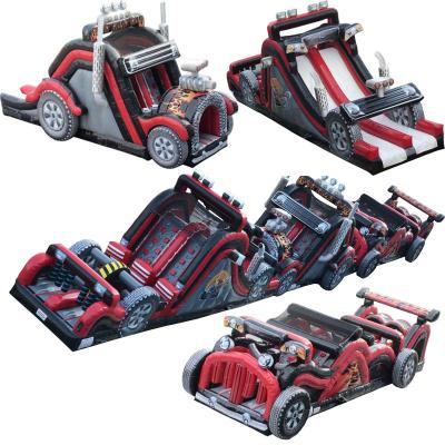 China Commercial Giant Adult Kids Outdoor Inflatable Monster Truck Obstacle Course For Sale for sale