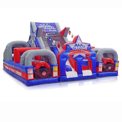 China Commercial All Challenge Inflatable Game Star Assault Inflatable Obstacle Course For Sale for sale