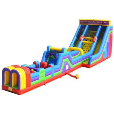 China Commercial Vertical Rush Inflatable Obstacle Course Kids Challenge Amusement Park Outdoor Inflatable Game Rides For Sale for sale