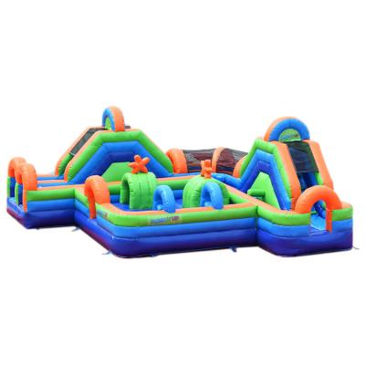 China Commercial Custom Cheap Mini Small Kids Indoor Inflatable Obstacle Course With Toddler City Arena For Kids for sale