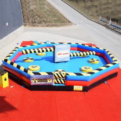 China Commercial Custom Inflatable Meltdown Game Adult 8 Person Outdoor Fun Rides Total Wipeout Challenge Game For Kids for sale