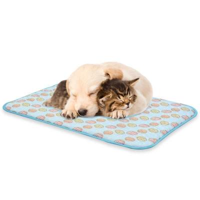 China Pet Cooling Cooling Mat Large Size Fabric Ice Silk for Cooling Covering Beds and More Dogs Cats Portable Washable Pet Car Seats in Summer for sale