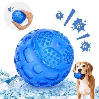 China Freeable Soft Durable Non-Toxic Pet Dog Chew Ball Cooling Chew Toy For Dogs Teething Toy For Puppies for sale