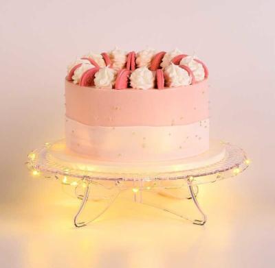 China 12 Inch Cake Steady Stand with Tools Tray Dessert Food Cake Decoration LED 30cm for Party Birthday Wedding Party for sale