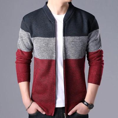 China New Anti-wrinkle XH Spring Winter Men's Stand Collar Coats Jackets Cardigan Straight Fashion Knit for sale